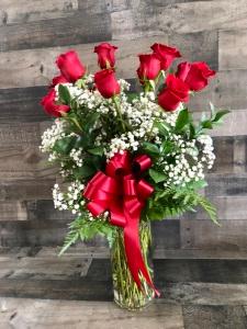 Long Stem Red Roses Arranged