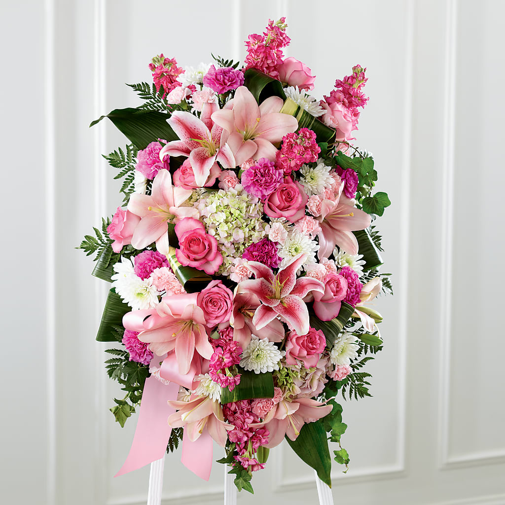 Comforting Standing Spray – Flowers By Steve, Inc., Haverhill MA