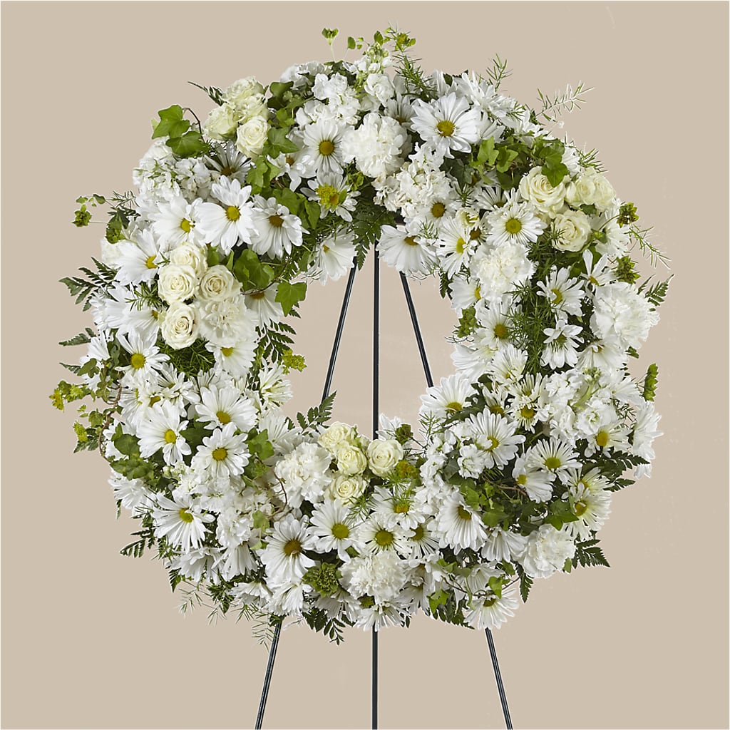 Faithful Wishes Wreath – Flowers By Steve, Inc., Haverhill MA