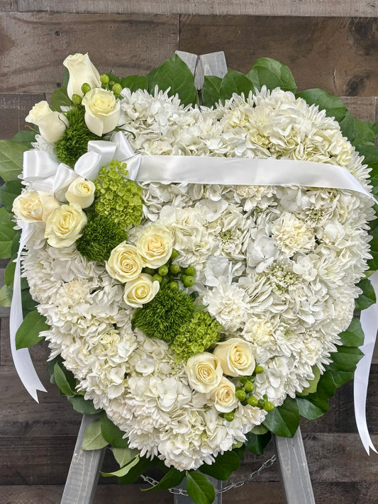 White and green heart