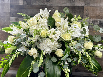 Abundant life casket spray –  Flowers By Steve, Inc., Haverhill MA