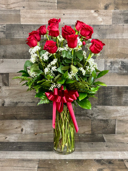 18 Roses Arranged –  Flowers By Steve, Inc., Haverhill MA