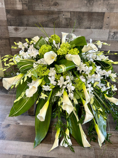Wings of an Angel Casket Spray –  Flowers By Steve, Inc., Haverhill MA