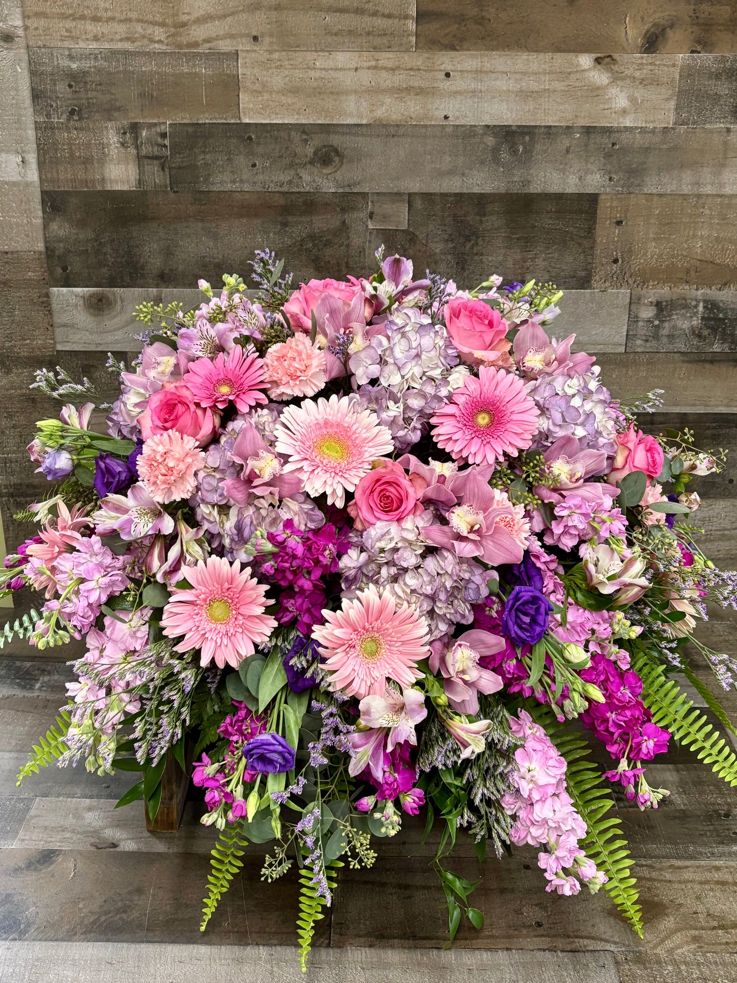 Garden of glory casket spray.