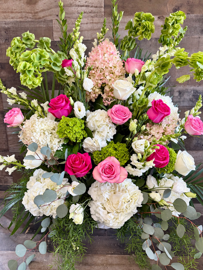 SHADES OF PINK PREMIUM FUNERAL BASKET –  Flowers By Steve, Inc., Haverhill MA