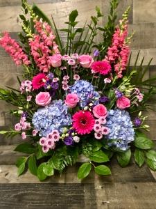JEWEL TONED SERENITY FUNERAL BASKET DELUXE –  Flowers By Steve, Inc., Haverhill MA