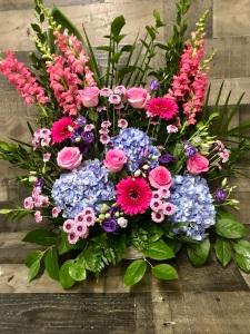 JEWEL TONED SERENITY FUNERAL BASKET DELUXE