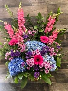 JEWEL TONED SERENITY FUNERAL BASKET