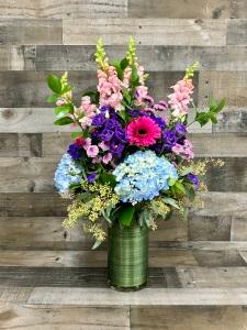 Jewel Toned Serenity Vase Arrangement –  Flowers By Steve, Inc., Haverhill MA