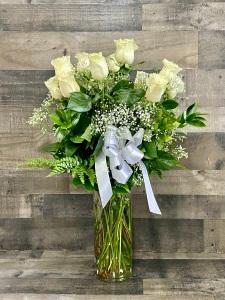 White Rose Bouquet –  Flowers By Steve, Inc., Haverhill MA