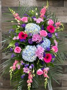 Jewel Toned Serenity Funeral Spray –  Flowers By Steve, Inc., Haverhill MA