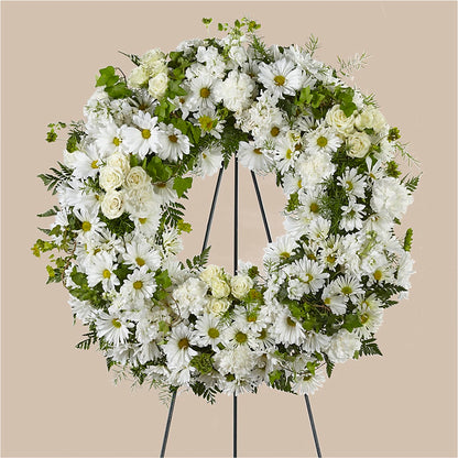 Faithful Wishes Wreath –  Flowers By Steve, Inc., Haverhill MA