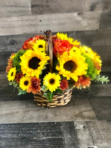 Fall Sunflower Basket